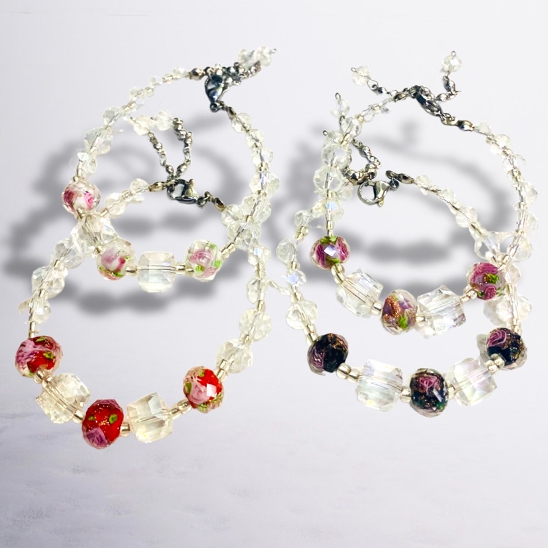 gelang titanium//gelang kristal murano//gelang anti korosi//gelang