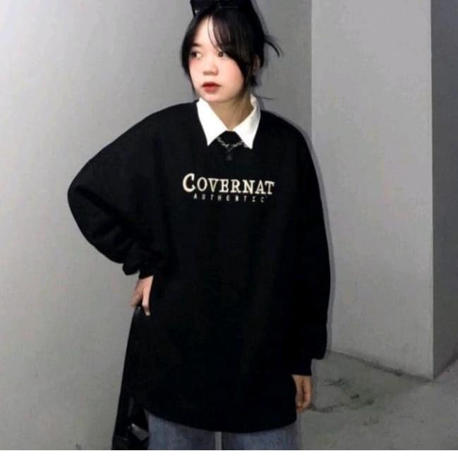 kodek9K4w--COVERNAT AUTHENTIC SWEATER OVERSIZE OBLONG CREWNECK WANITA