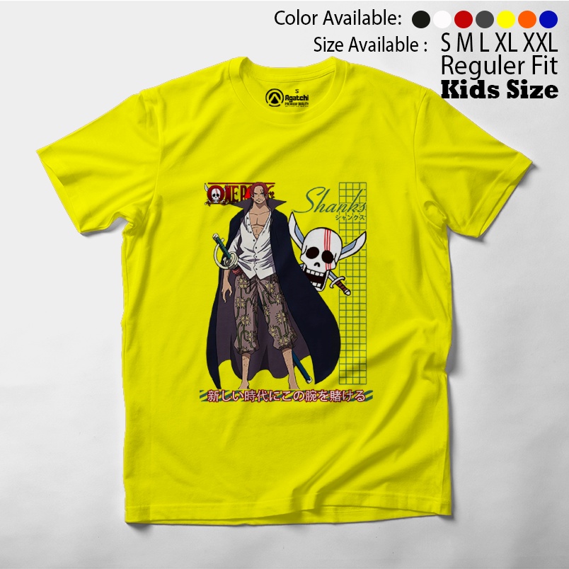 Kaos Atasan Anak Laki - Laki Motif Akagami Shank - One Piece