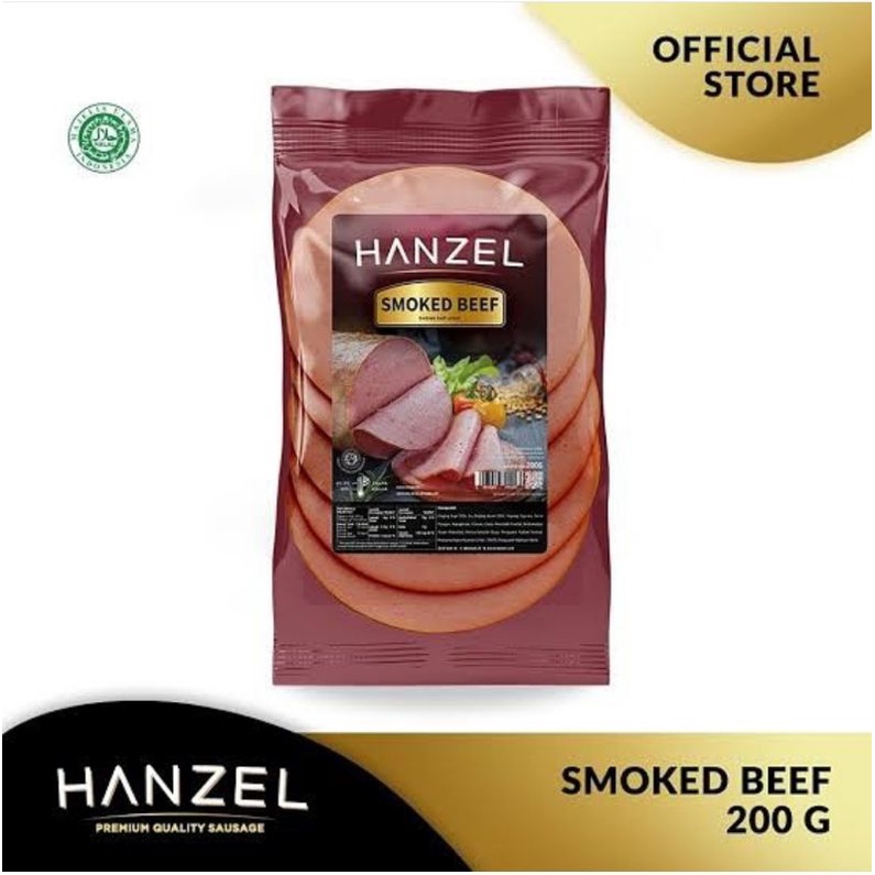 

Hanzel Smoked Beef 200gr / DAGING SAPI ASAP HANZEL 200GR