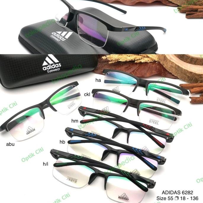 frame kacamata pria sporty adidas 6282 Half Frame Grade Original
