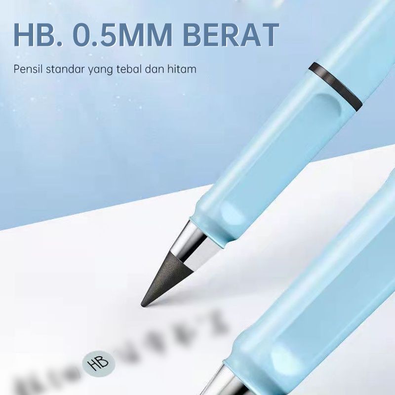 COD❤️Pensil Painting Brush Everlasting HK001 pensil tidak diasah tanpa tinta untuk siswa Lukisan sketsa HB tidak mudah mematahkan pensil Aksesoris Impor Murah