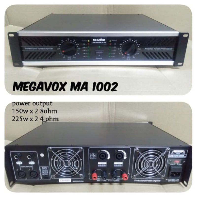 power amplifier megavox ma 1002n ma1002n ma 1002 n original