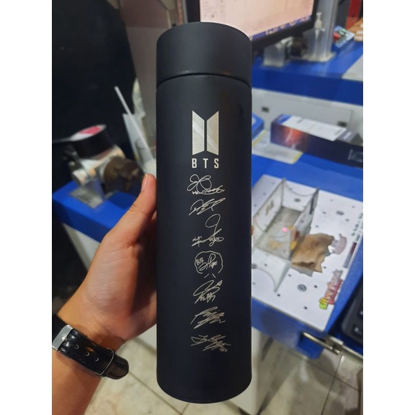 Smart Tumbler BTS Led 500ml Grafir Spesial ttd Bangtan
