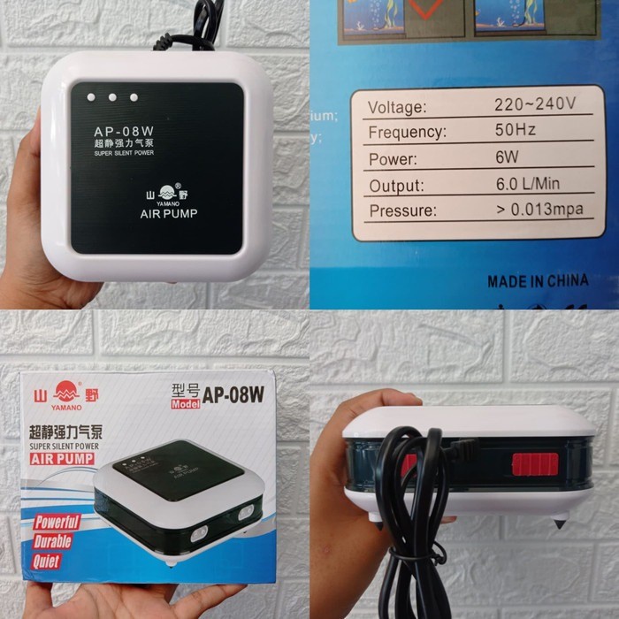 Ap 08W Yamano Airpump Aerator 4 Lubang