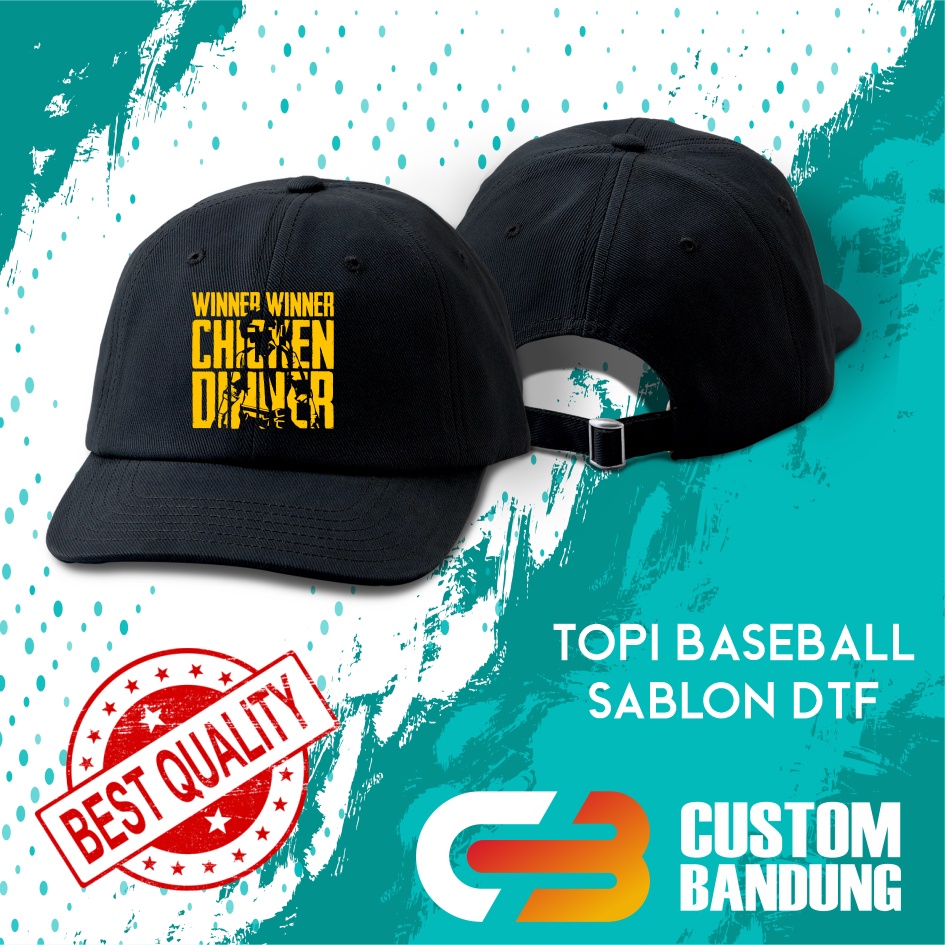 Topi Baseball PUBG 3 Pria Wanita Topi Cap Bisa Tulis Nama Bisa COD Original High Premium Quality