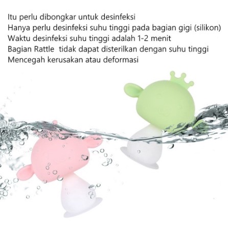 Teether Mainan Gigitan JAMUR Bayi MUSHROOM kerincingan bayi | SILICONE