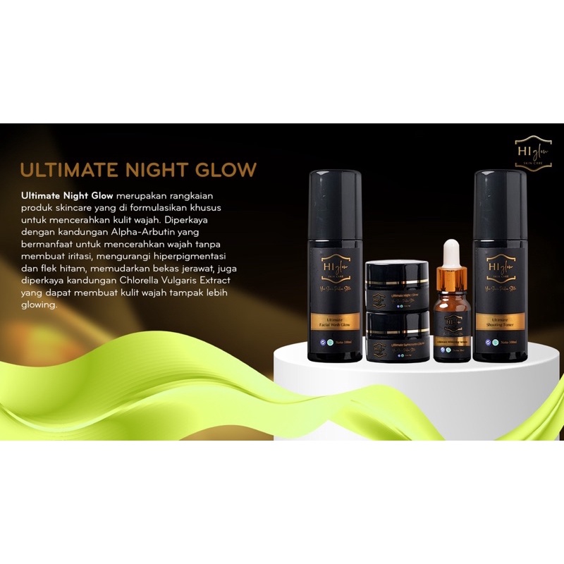 Hi Glow Skincare Night Glow / Skincare BPOM Halal aman busui dan bumil