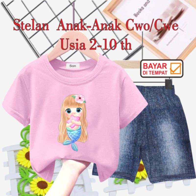 STELAN ANAK PEREMPUAN/CELANA SEMI JEANS USIA 2 THN-10 THN(DUYUNG)