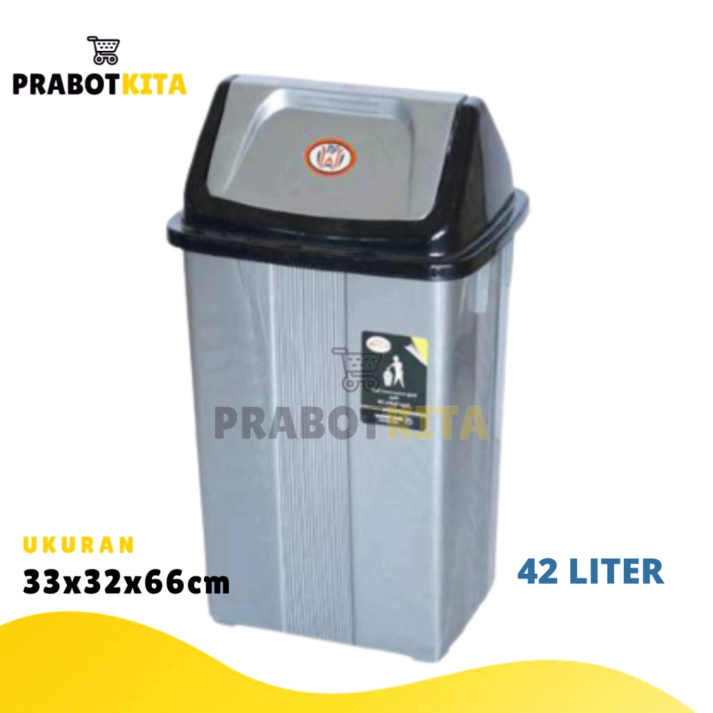 Tempat Sampah Tutup Jumbo 42 Liter / Tong Sampah Rumah Aesthetic Besar
