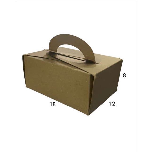 

0Box Kraft / Dus Rakit Coklat/ Dus Cake / Dus Tart Dengan Pegangan 18 x 12x 8 cm