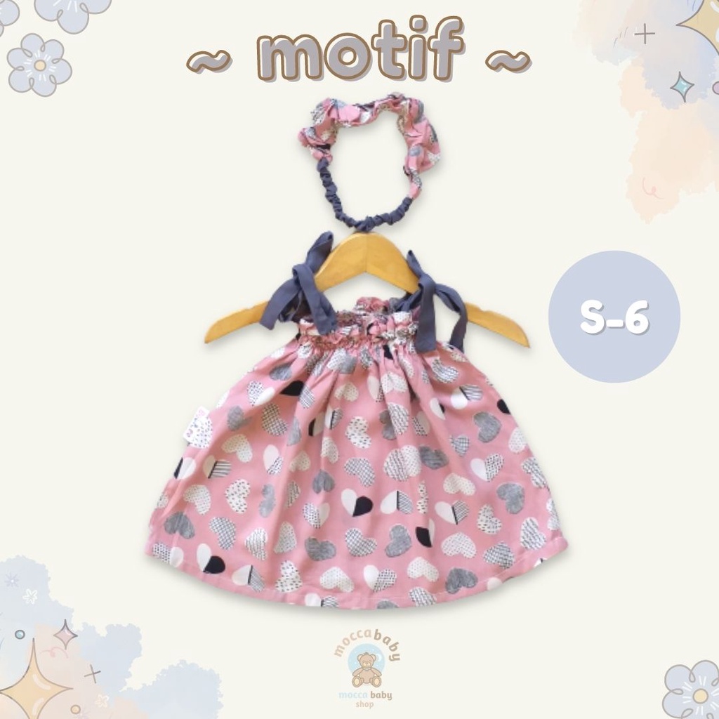 MBSS - BBB DRESS NICOLE dress anak perempuan bayi motif bunga lucu free headband