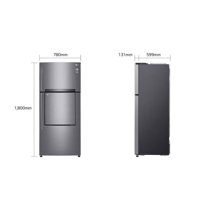 LG GN-A702HLHU KULKAS 2 PINTU INVERTER DOOR IN DOOR GNA702HLHU