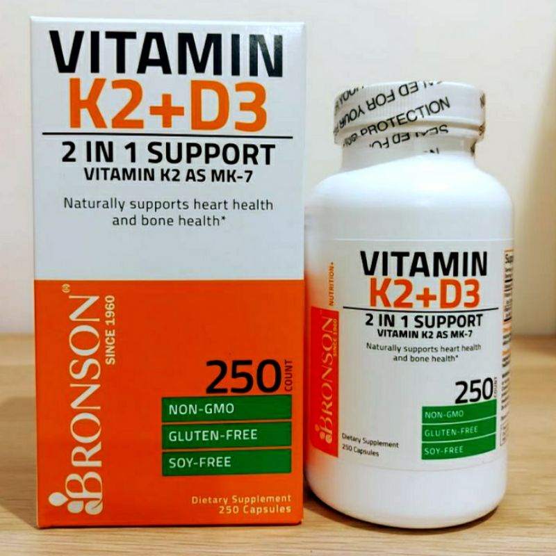 Jual BRONSON VITAMINS K2 + D3 (250 caps) Shopee Indonesia