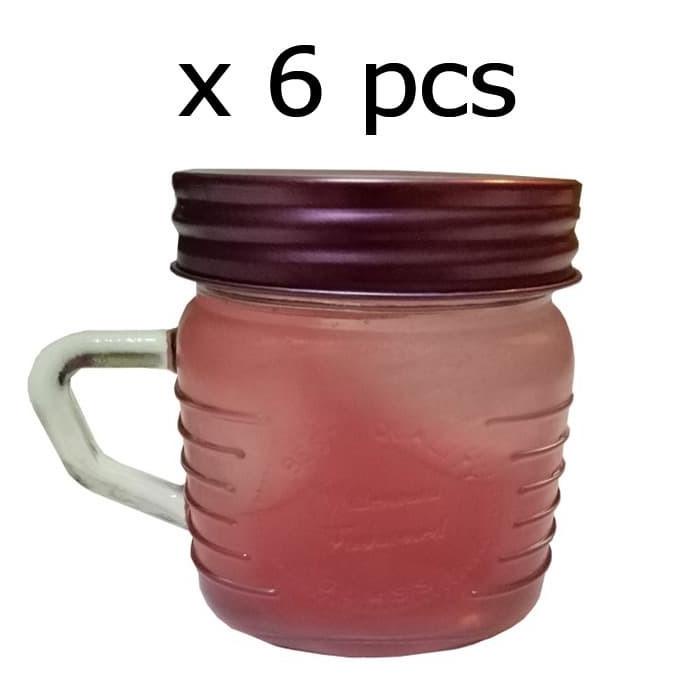 1 SET 6 PCS DRINKING JAR/JAR GLASS/GELAS MUG/GELAS KACA/MUG JAR/MUG