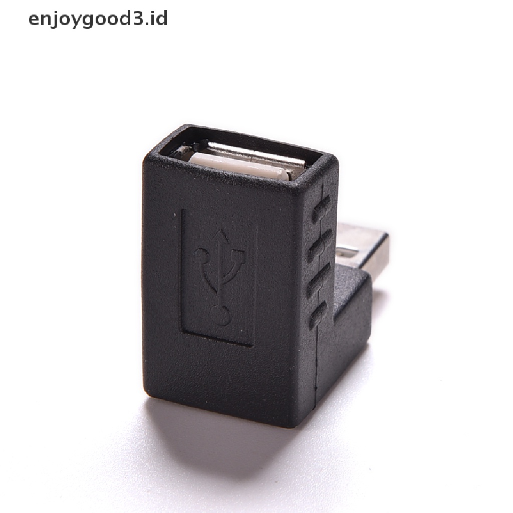 Adapter Konektor Coupler USB 2.0 Male Ke Female Sudut 90 Derajat