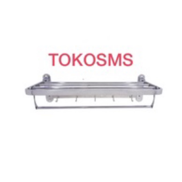 rak handuk 5 barus stainless lipat 2 susun towel bar stainlis gantungan handuk baju