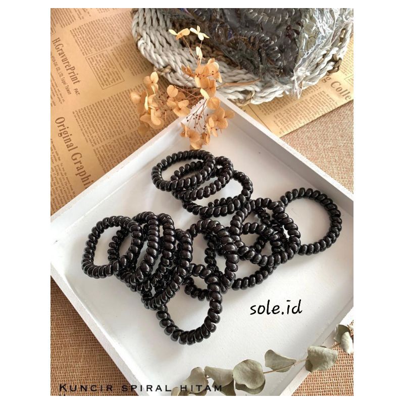 (ISI 4PCS) KARET RAMBUT SPIRAL MURAH