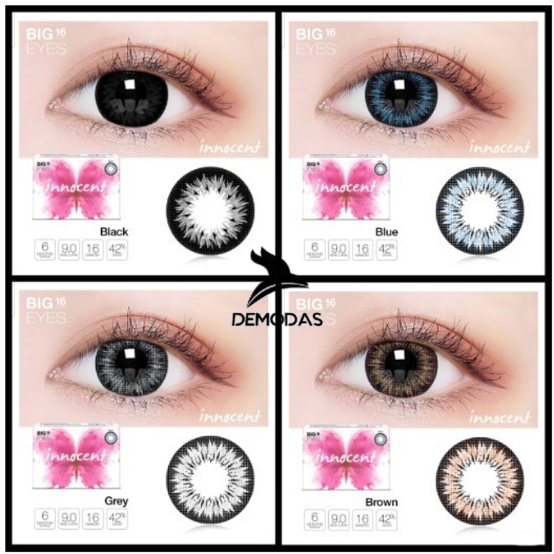 Softlens Innocent X2 Gratis Minus Normal Black Blue Grey Brown Demodas Glasses Soflen Kontak Lens Lensa Kontak