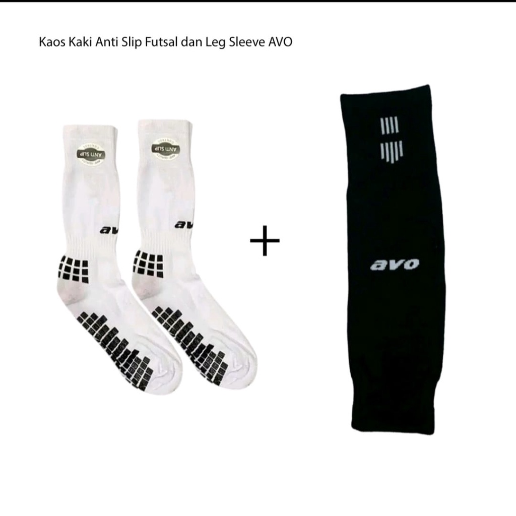 PAKET KAOS KAKI FUTSAL ANTISLIP ANAK &amp; SAMBUNGAN KAOS KAKI AVO JUNIOR ORIGINAL UNTUK UMUR 8-11TAHUN