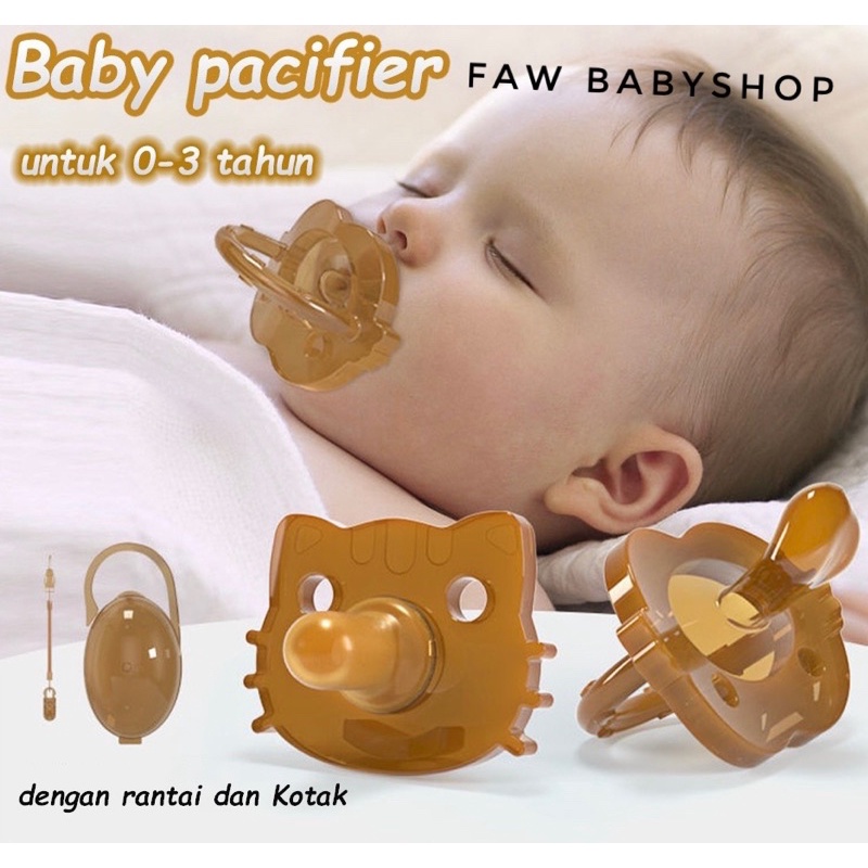 Empeng Bayi dengan Rantai dan Kotak BPA FREE / putting bayi / dot bayi / baby pacifier