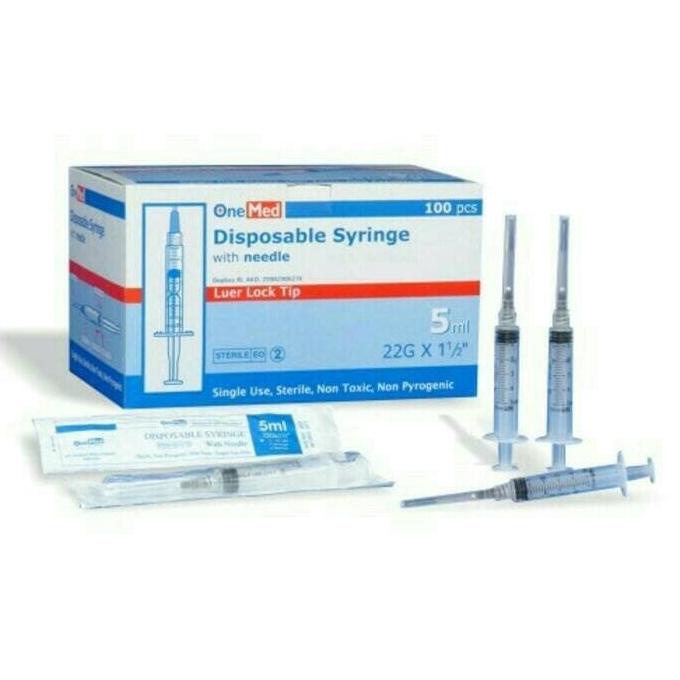 Syringe 5cc Onemed / OneMed Syringe 5cc/ml With Needle / 5cc One Med