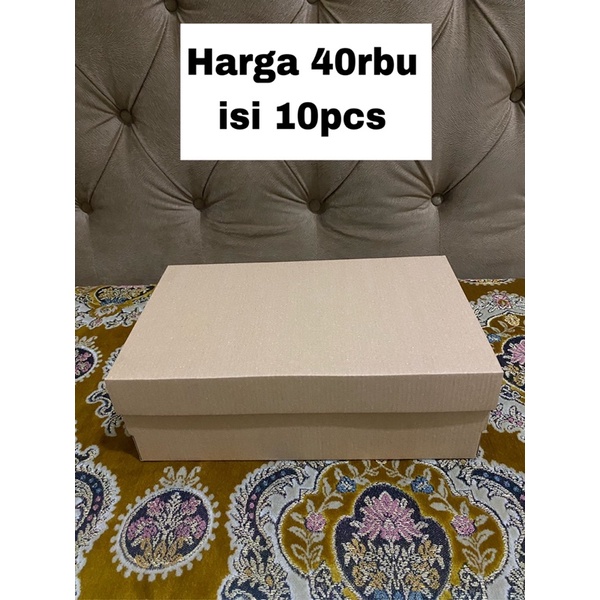 box-dus-inerbox-kotak sepatu POLOSAN coklat (isi 10pcs)