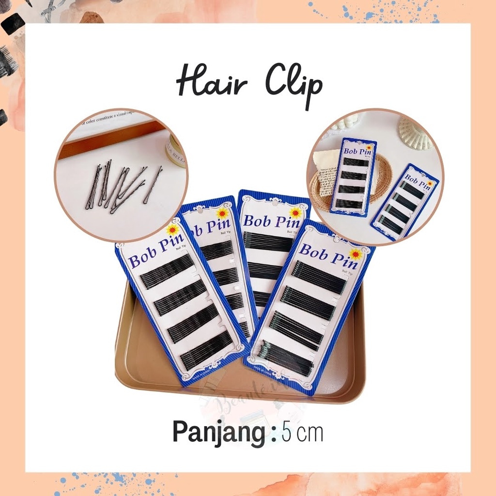 Metal Hair Pin Hair Clip Jepit / Klip Rambut Warna Hitam Pin Grip Perapi / Merapikan Sisa Rambut Perempuan Wanita Anak Rapi Aksesoris Rambut Pesta Salon Styling Rambut 5 cm