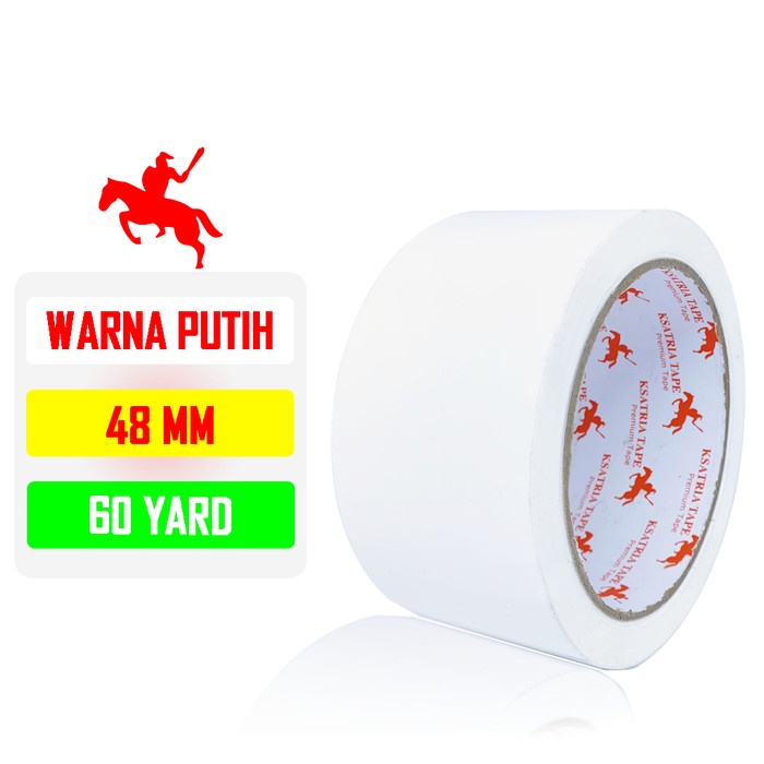 

Lakban Warna KSATRIA Tape 60 Yard (1 Slop) - Putih