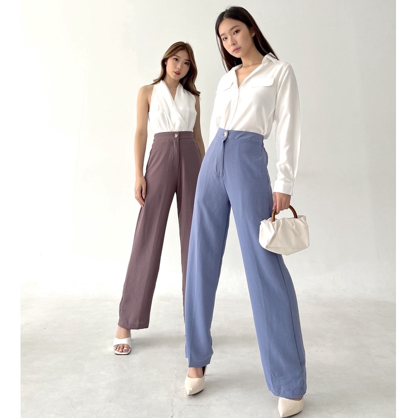 Harley Pants / Celana Kerja Wanita / Celana Straight Cut / Casual Pants