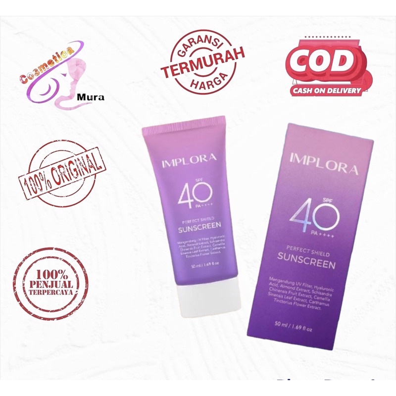 terbaru !!! Implora sunscreen Spf 40 pa ++++ || implora spf 40 pa ++++ perfect shield sunscreen