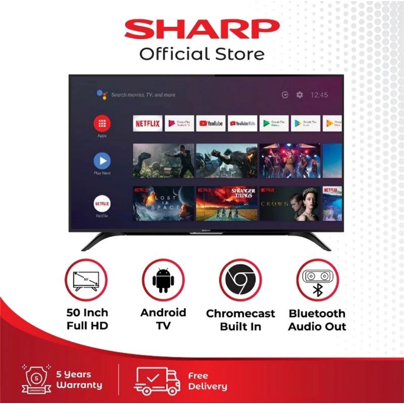 SHARP LED Android TV 50 Inch FHD - 2T-C50BG1I