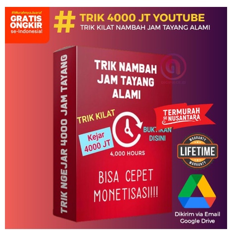 TRIK 4000 JT YOUTUBE - TRIK KILAT ALAMI LEBIH CEPAT MONET