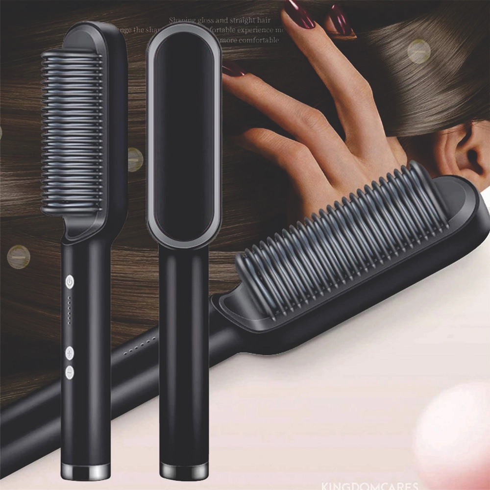 DISKON Hair Straightener Curler 2 in 1 catokan sisir listrik Sisir Pelurus Rambut Sisir Pelurus Straight Comb Hair Stlylist Catok Sisir Pelurus Rambut Sutera99