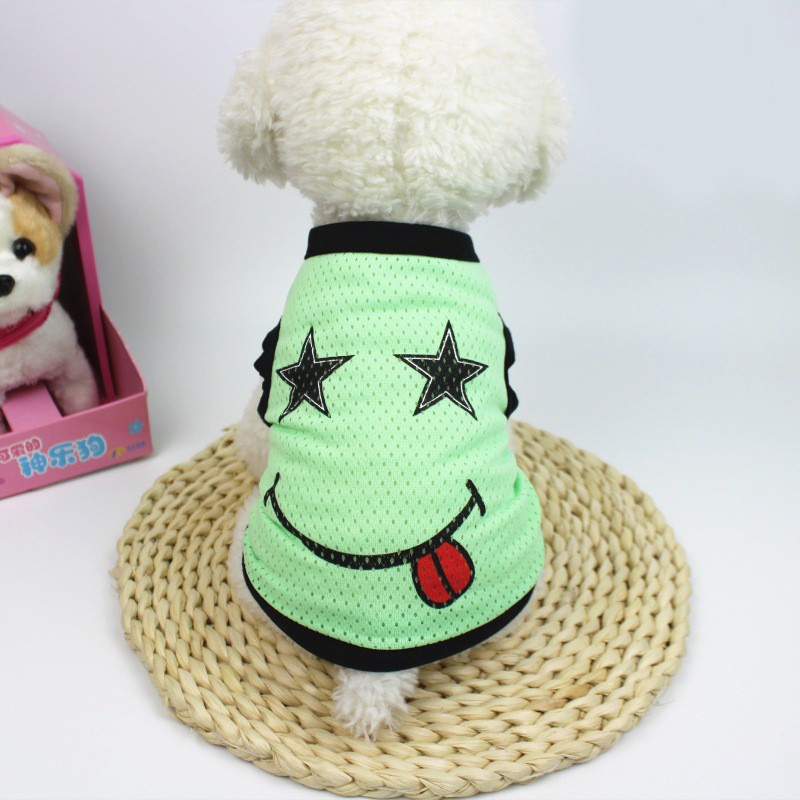 Pet Clothes Pet Tshirt Smile Face Untuk Anjing dan Kucing