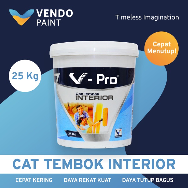 Cat Tembok Interior V-Pro 25 kg Super White LC - setara Paragon