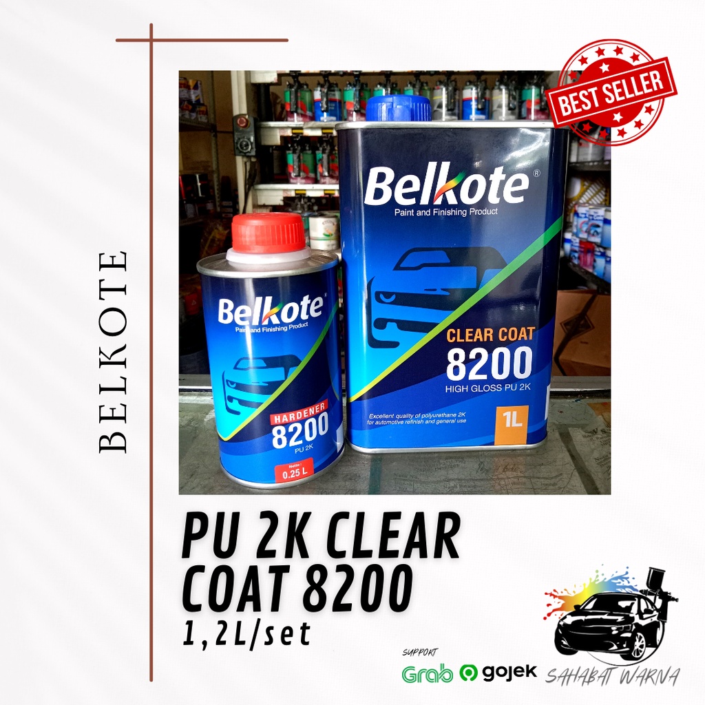 Belkote PU 2K Clear Coat 8200 Gloss- 1,25 L (Pernis Motor/Pernis Mobil PU)