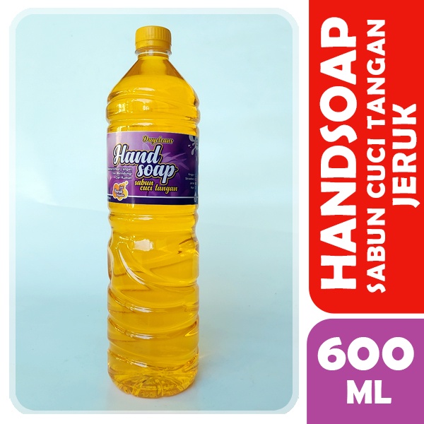 Handsoap hand wash 600 ml Sabun Cuci Tangan (STRAWBERRY - JERUK - APEL - ANGGUR)