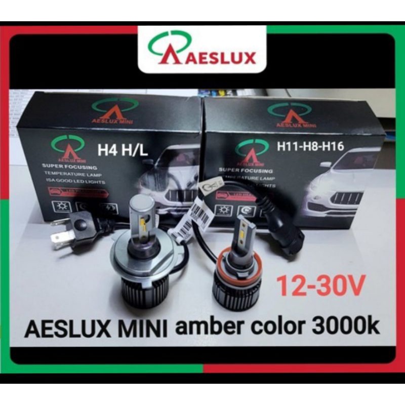 Led Mobil Aeslux Mini 3000K Kuning H4