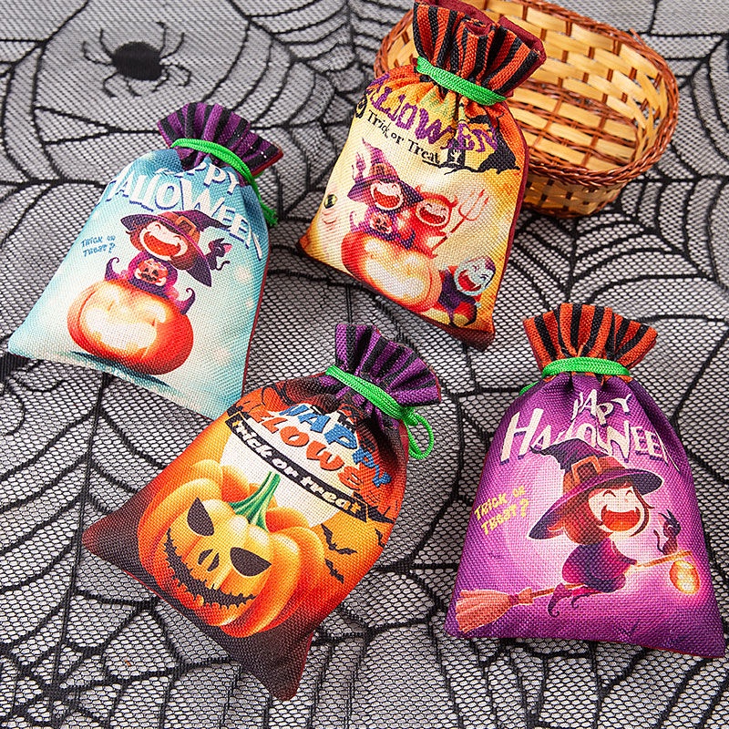 

Halloween Anak Permen Tas Portabel Tas Labu Ghost Festival Hadiah Permen Tas Kain Tas Hadiah Tas Lab