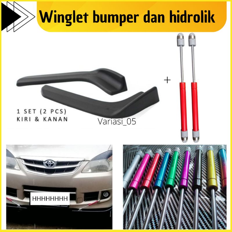 winglet bumper mobil lips bumper + hidrolik mobil variasi warna bus truk sedan agya pick up minibus