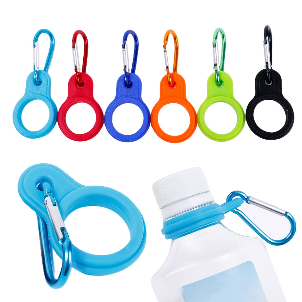 1pc Klip Carabiner Holder Botol Minum Portable Bahan Aluminum Anti slip Untuk Outdoor / Olahraga / Camping / Hiking