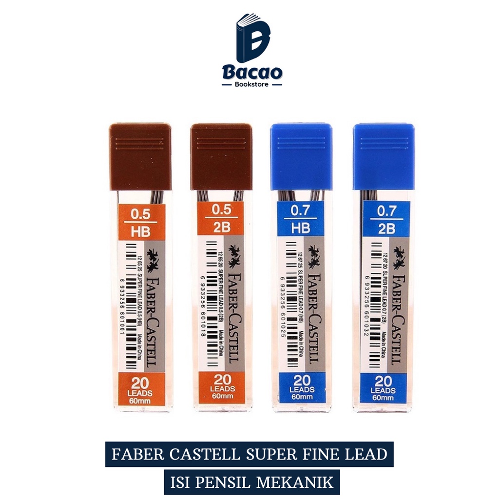 

Isi Pensil Mekanik Super Fine Lead 2B HB 0.5 0.7 Faber Castell - HARGA SATUAN