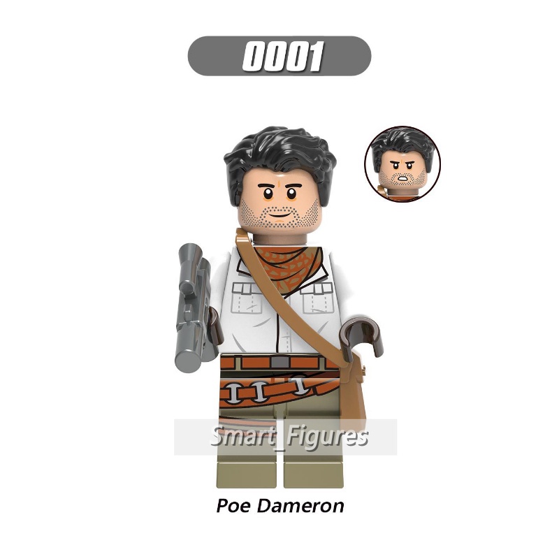 Poe Dameron Mainan Action Figure Minifigures Cara Dune Sith Stormer Mandalorian Kylo Ren Tusken Raider Untuk Hadiah