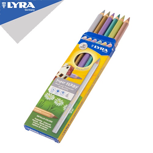 

Lyra Ferby Pensil Warna Metalik 6 Warna Cerah Hexagonal
