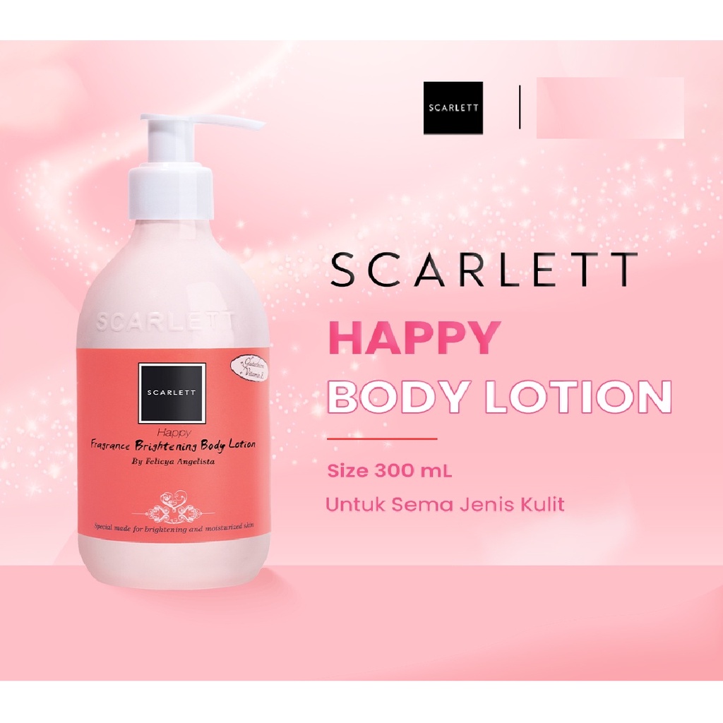 Jual Scarlett Whitening Body Lotion Happy Lotion Happy Scarlett