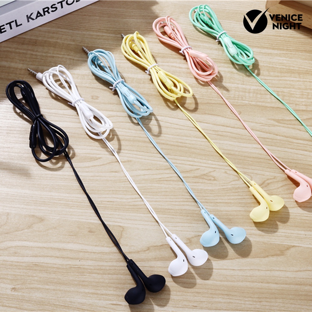 (VNEP) (Berkabel) U88 Headset Earphone Stereo Universal Warna Macaron Dengan Jack 3.5mm Untuk Handphone / PC