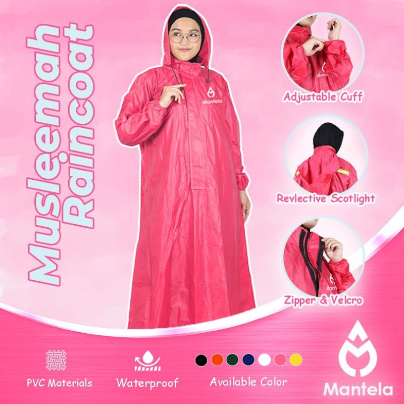 MANTELA JAS HUJAN GAMIS WANITA MUSLIMAH SETELAN SRUNI ORIGINAL ANTI REMBES BAHAN TEBAL KUAT MANTEL PRIA WANITA RAINCOAT