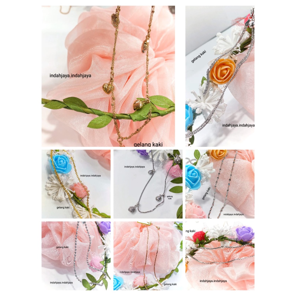 gelang kaki emas asli kadar 375