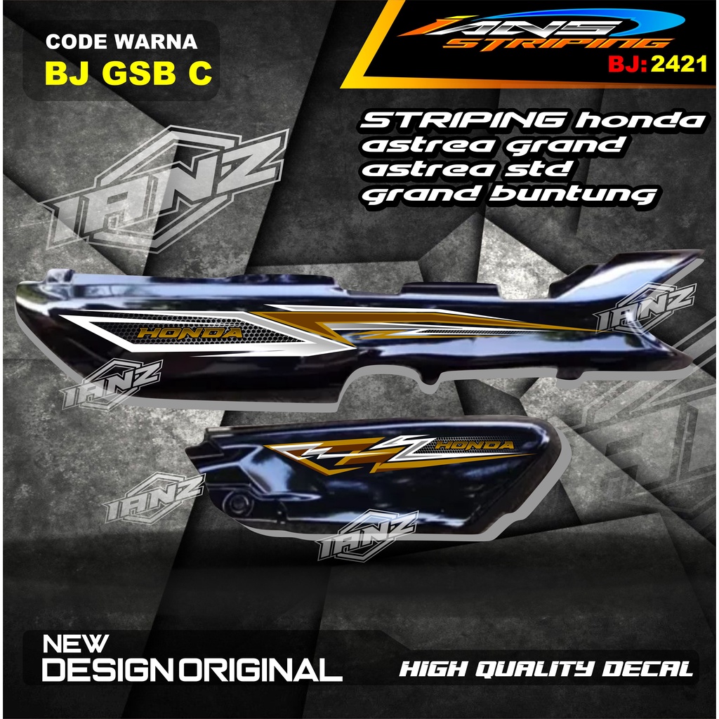 STRIPING HONDA ASTREA GRAND LEGENDA / CUSTOM STRIPING MOTOR ASTREA BULUS / STIKER MOTOR GRAND VARIASI HOLOGRAM